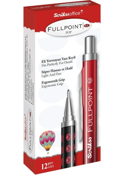Office Full Point Pop Versatil Kalem 0.5 mm 12'li Ambalaj Pembesiyah
