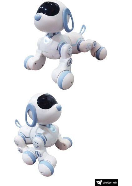 Oyuncak 30 Fonksiyon Uzaktan Kumandalı Şarjlı Sesli Işıklı Dokunma Algılama Programlama Robot Köpek