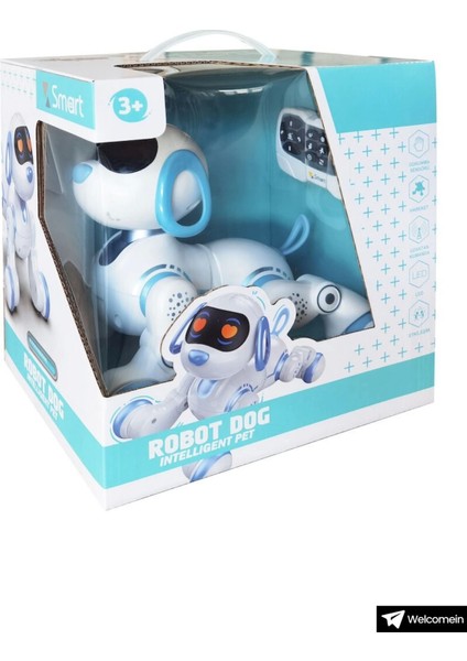 Oyuncak 30 Fonksiyon Uzaktan Kumandalı Şarjlı Sesli Işıklı Dokunma Algılama Programlama Robot Köpek