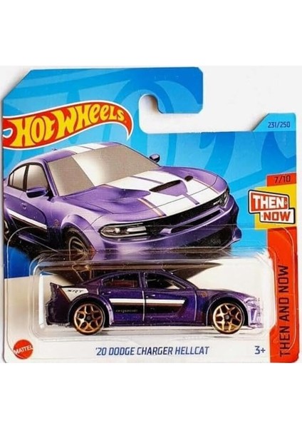 Wheels - ´20 Dodge Charger Hellcat - Then And Now 7/10 - HKJ45 - Short Card - Lila Metalik - Srt - Mattel 2023