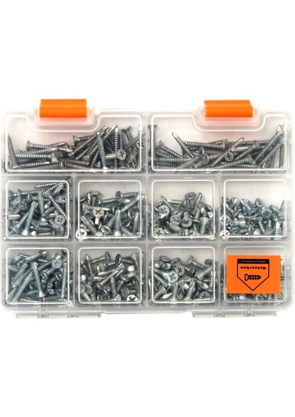 All Essential Fasteners 420'LI Akıllı Havşa Başlı Vida Seti-10 Çeşit Matkap Uçlu -Takım Çantalı Akıllı Vida Seti