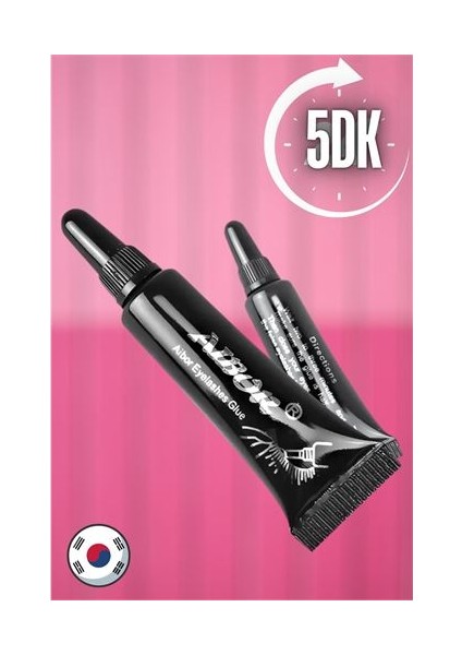 Kirpik Yapıştırıcı Siyah 5 Dk Da Hızlı Kirpik Yapıştırıcı Aıbor