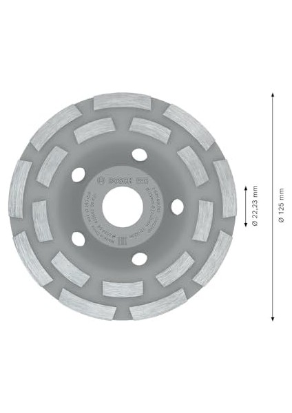 Professional Accessories Elmas Taşlama Diski Açılı Taşlamalar Için Uzman (Beton Için, Taşlama Diski: 125 Mm, Delik: 22,23 Mm, Beton Taşlama Makineleri Için Aksesuarlar)