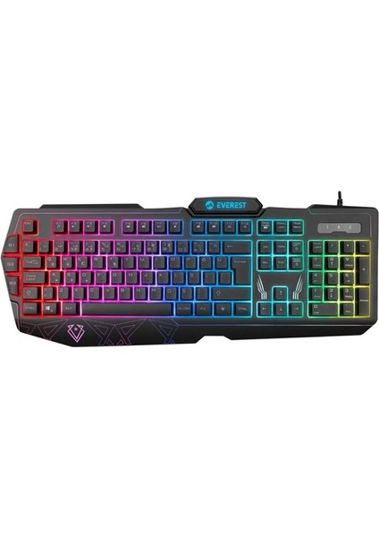 Everest KM-6168 Formula Combo USB 3 Makro Tuşlu Rgb Aydınlatmalı Q Gaming Oyuncu Klavye Mouse Set
