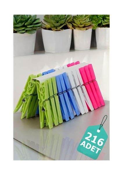 Plastik Çamaşır Mandalı 216 Adet