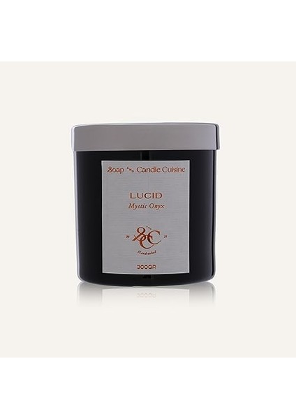 And Candle Cuisine El Yapımı Soya Mumu, Mystic Onyx Kokulu Siyah Cam MUM, Vegan, Eco-Friendly | 300 gr - 11OZ