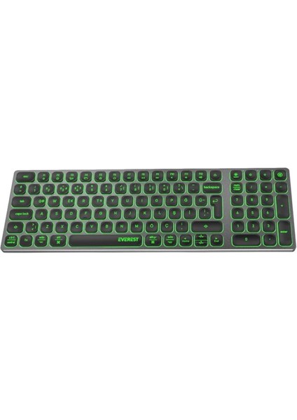 Everest KB-BT98 Beyaz/gri Bluetooth Ultra Ince+Şarjlı Q Mac/win/android/ıos Uyumlu Kablosuz Klavye