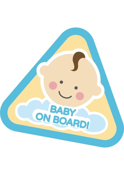 Master Baby On Board Boy Sticker Arabada Bebek Var Erkek 12 x 12 cm