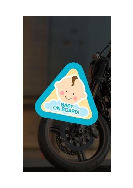 Master Baby On Board Boy Sticker Arabada Bebek Var Erkek 12 x 12 cm