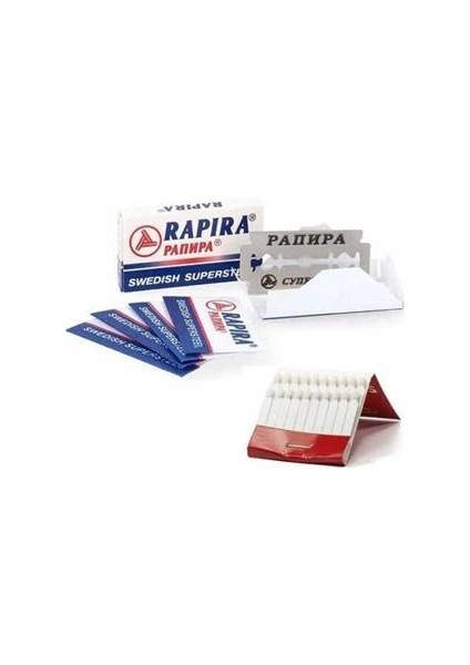 Rapira Platinum 10 Adet Tıraş Jileti Kantaşı Seti