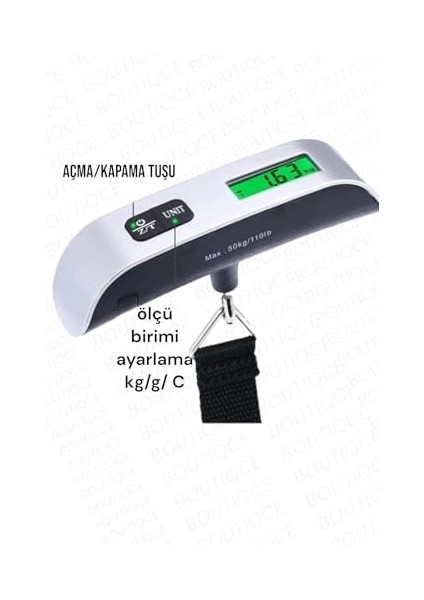 Dijital Işıklı Elektronik Askılı El Bagaj Tartısı Bavul Kantarı El Tartısı El Terazisi Bavul Terazisi Okul Seyahat Taşınabilir Tartı fiyatları