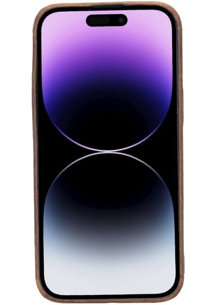 Apple iPhone 14 Pro Max Uyumlu Deri Arka Kapak Rock G2