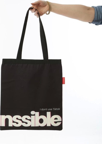 Baghashtag Impossible Baskılı Bez Çanta
