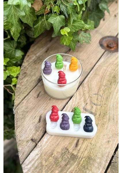 Concept 3D Kardan Adam Mini Dörtlü Mum Kalıbı (Silikon)