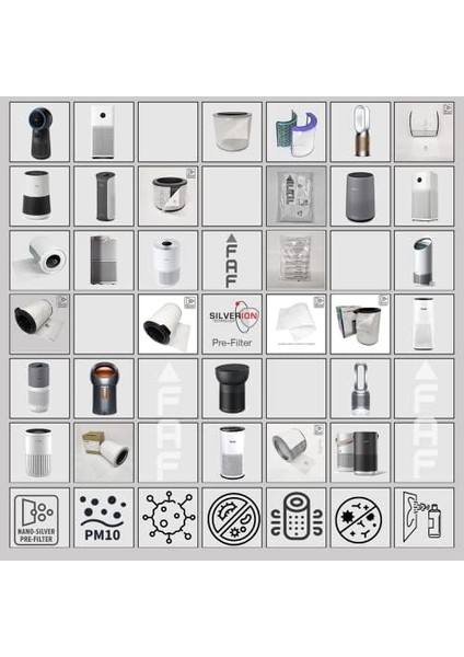 Fresh Air Filter 10 Adet Xiaomi Smart Purifier 4 Filtre Ile Uyumlu Gümüş Iyonlu Elektrostatik Toz Tutucu Ön Filtre