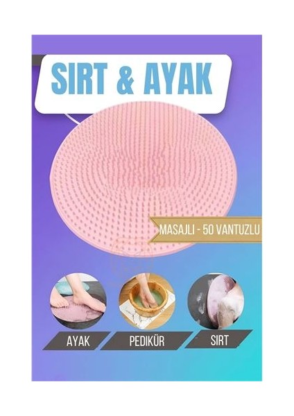 Sırt Kesesi Vantuzlu Ayak Kesesi Masajlı