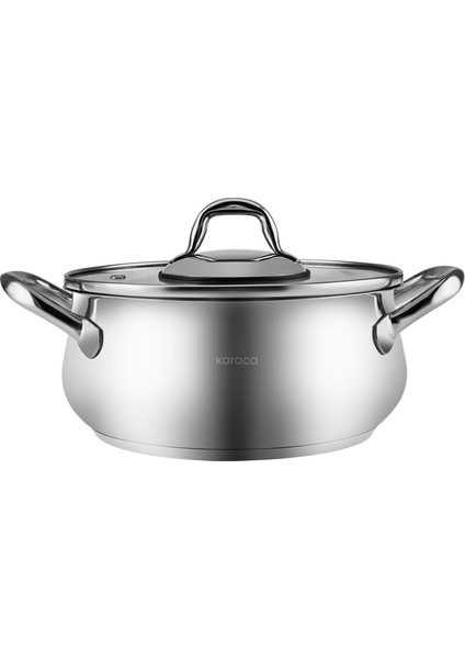 New Akara Indüksiyon Tabanlı Çelik Derin Tencere 20 cm Metal