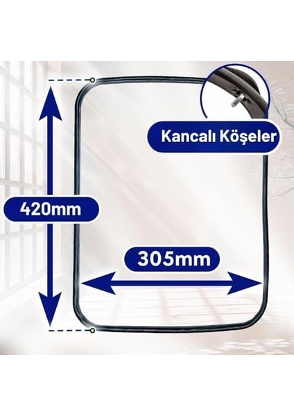 ve Indesit ile Uyumlu Fırın Kapak Contası, 420 x 305MM