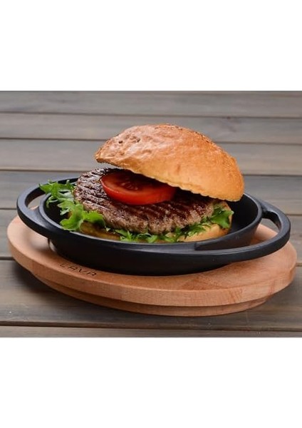 Pişirme Kabı Lv Eco Y Ft 16 Yuvarlak Tabak, Çap 16 Cm, Dökme Demir, Siyah