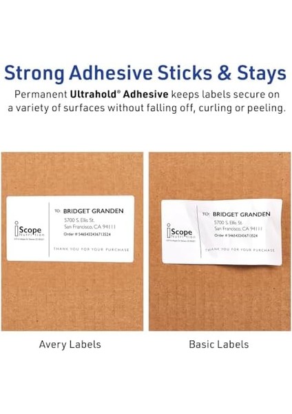 Sure Feed & Trueblock 2" x 4", 100 Beyaz Lazer Etiketli Su Geçirmez Kargo Etiketleri (15513)