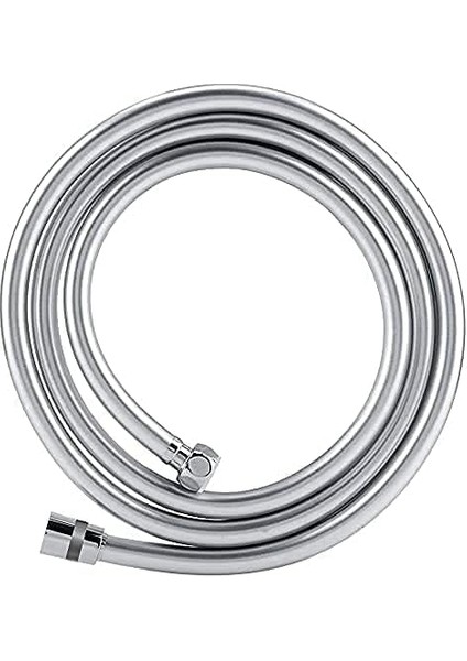Stoneseries Lüks Duş Seti - 3 Farklı Püskürtmeli Full Krom Kaplama El Duşu + 150 cm Gümüş Pvc Duş Spirali - Paslanmaz, Kopmaz, Kırılmaz Çelik Bağlantılı Pvc Duş Hortumu (2'li Set)