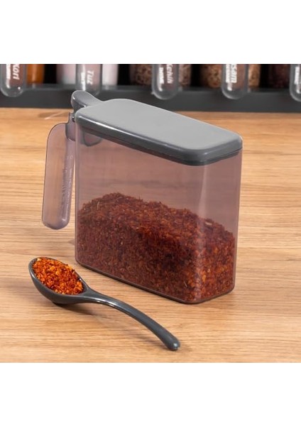 Baharat Saklama Kabı, 6'lı, Kaşıklı, Etiketli
