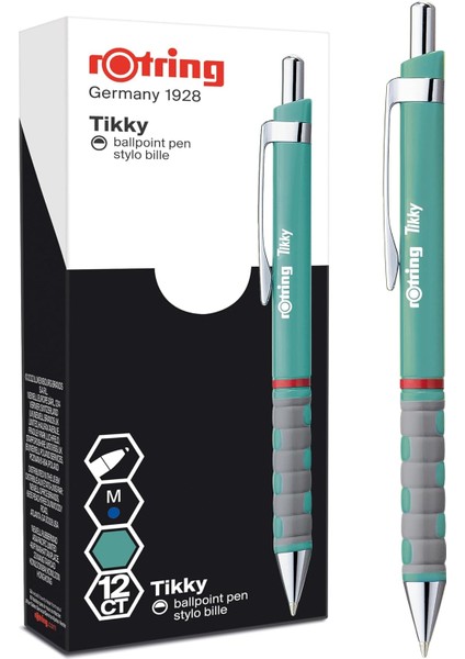 Tikky Tükenmez Kalem, Pastel Renklerde, Mavi Mürekkep, Orta Uç (1,0 Mm), Deniz Mavisi Şaft, Tüy Kadar Hafif, Kauçuk Yumuşak Dokunuşlu Saplı