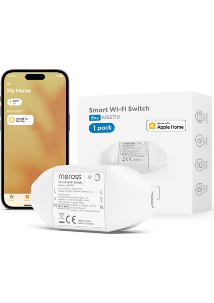 Akıllı Wifi Şalter, Akıllı Anahtar, Kendin Yap Röle Modülü, Wifi Röle, Alexa Google Assistant Smartthings Uyumlu, Kolay Kurulum, Uzaktan Kontrol, 2,4 Ghz