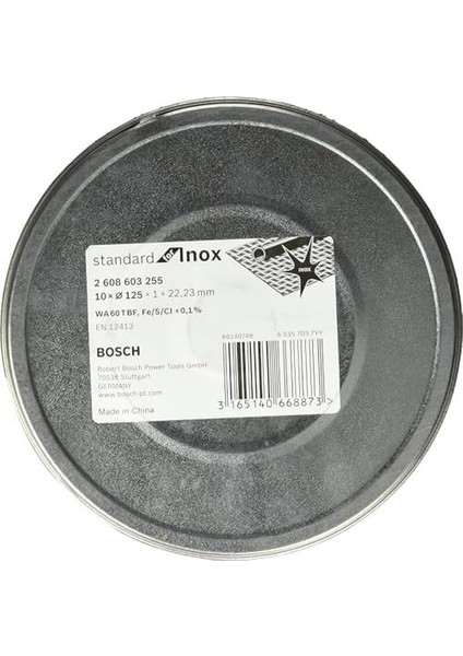 Professional Accessories Için Ayırma Diski Düz Standart Inox - Rapido Wa 60 T Bf, 125 Mm, 10-Er Paket, 2608603255