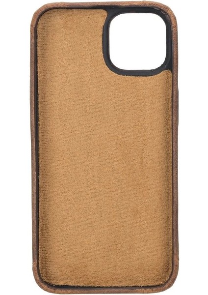 Apple iPhone 14 Uyumlu Deri Arka Kapak Rock G2