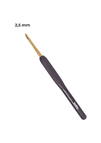 T15-400E Mind Yumuşak Saplı Yün Tığ, Kahverengi, 2.5 mm x 14 cm