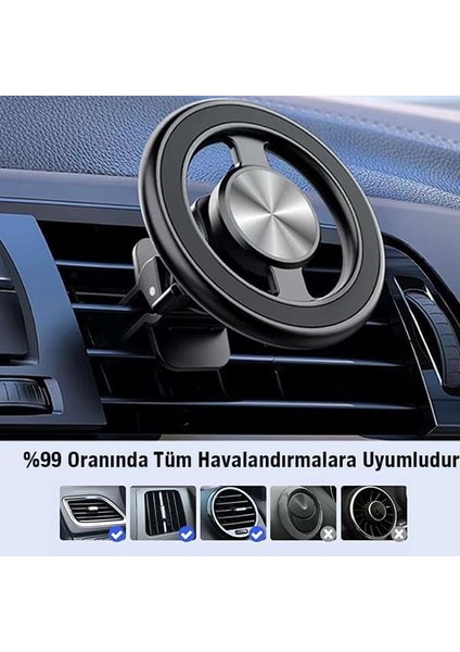Super Mıknatıs Ultra Stabil Klipsli Havalandırma Araç Tutucu Araç Içi Telefon Tutucu