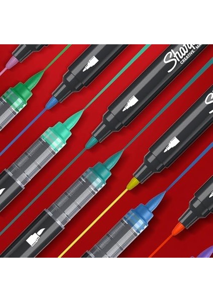 Creative Marker Akrilik Boya Kalemleri | Yuvarlak Uçlu Su Bazlı Boya Kalemi | Mürekkep Kağıda Geçirmez ve Çoğu Yüzey Üzerine Yazar | 12 Adet