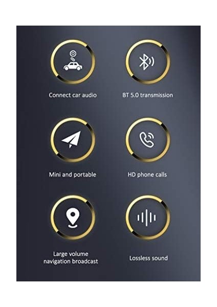 Usams Bluetooth 5.0 Receiver USB Aux Wireless Araç Kiti Telefon Konuşma Müzik Dinleme BA01 SJ464LVX