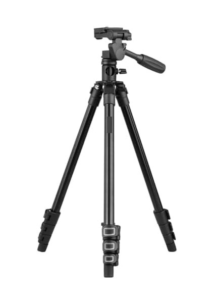 HT-T02 Profesyonel Tripod 154 cm Yatay Kullanım Çok Fonksiyonlu Panoramik Kafa 360 Derece Dönebilir