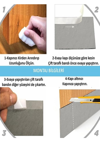 Kapı Altı Rüzgar Önleyici Boşluk Kapatma Böcek Ses Isı Yalıtımı