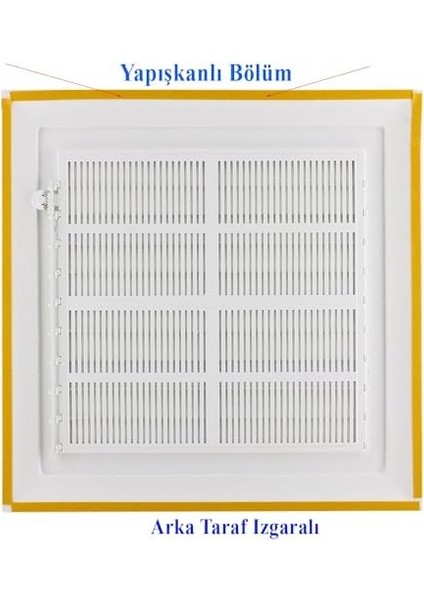 Menfez Banyo Wc Tuvalet Havalandırma Plastik Panjur Beyaz 35X35 cm
