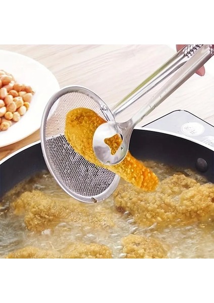 Paslanmaz Çelik Kızartma Maşası, Süzgeç Filtreli, Metal
