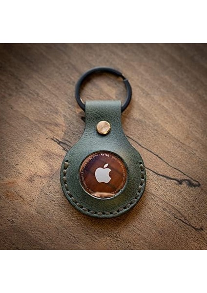 x Design Apple Airtag Anahtarlık Kılıf, Airtag Kılıf, Gerçek Deri Airtag Kılıfı, Airtag Deri Anahtarlık, S Takip Cihazı, Kaliteli Airtag Kılıf, Orijinal Deri Airtag Kılıf (Okyanus Yeşili)