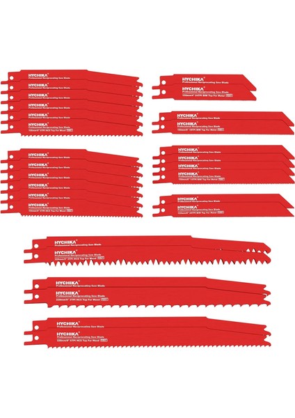 Better Tools For Better Lıfe Pistonlu Testere Bıçakları, 32 Adet Ahşap ve Metal Kesme Testere Bıçağı, Organizatör Kılıflı