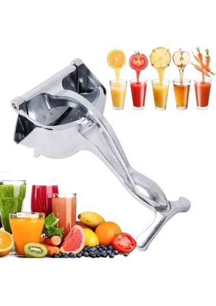 Katı Meyve Sıkacağı, Ağır Hizmet Tipi Tek Presli Limon Sıkacağı Premium Kalite Metal Alüminyum Alaşımlı El Sıkacağı Elma, Portakal, Üzüm, Greyfurt Için Meyve Sıkacağı