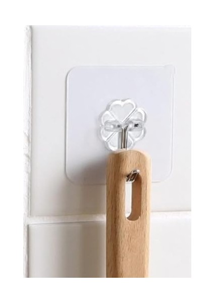 Home Kendinden Yapışkanlı Şeffaf Askı Askılık Havluluk 5'li Set