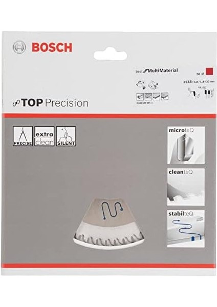 Dairesel Testere Bıçağı Top Precision Çok Aşamalı Malzeme, 165 x 20 x 1,8 Mm, 48, 2608642388 Için En Iyisi