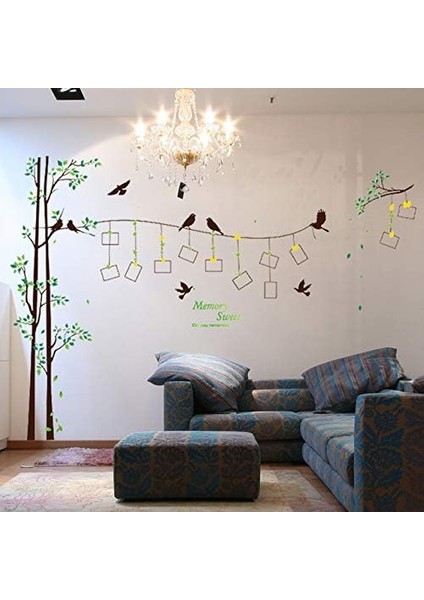 Kids Fotoğraf Resim Çerçeveli Ağaç Ev Dekorasyonu Duvar Dekoru Sticker