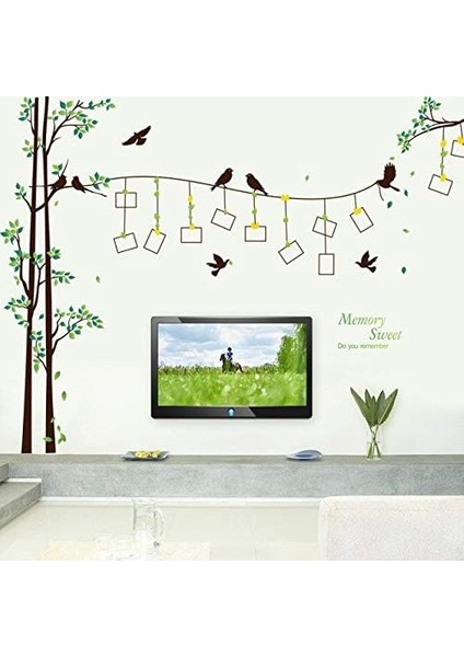 Kids Fotoğraf Resim Çerçeveli Ağaç Ev Dekorasyonu Duvar Dekoru Sticker