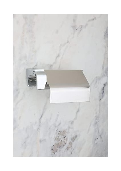 Banyo F1 Model Paslanmaz Krom Kapaklı Tuvalet Kağıdı Askısı, Tuvalet Kağıdı Tutacağı, Tuvalet Kağıtlığı