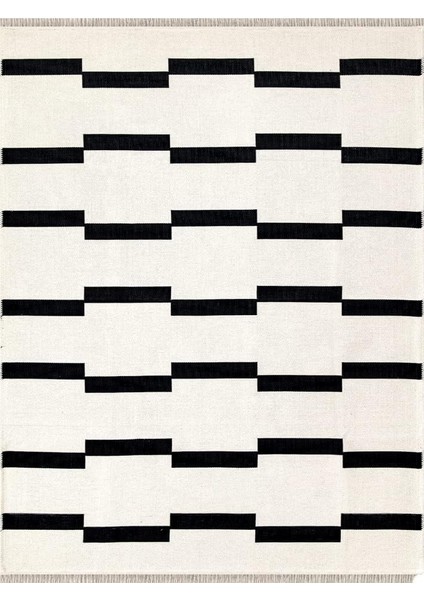 Home Çift Taraflı Makinada Yıkanabilir Modern Desenli Dokuma Kilim Karessa 3 (80X250)
