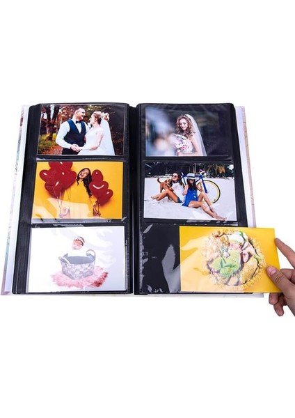 RS307 Fotoğraf Albümü 10X15CM 300 Fotoğraf Kapasiteli Retro Desenli Lüks Albüm