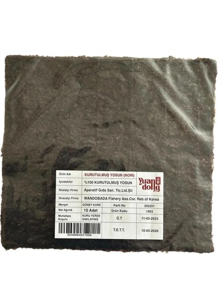 5 Yaprak Yosun, Sushi Nori, Kimbab, Suşi Yosunu, Uzakdoğu Mutfağı, Yaki Nori