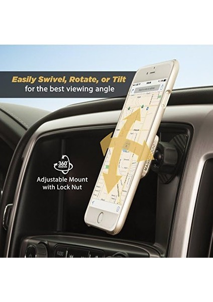 MPD2PK-UB Magicmount Pro Manyetik Araç Için Telefontutucu - 360 Derece Ayarlanabilir Kafa, Tüm Cihazlarla Evrensel - Gösterge Paneli Montajı - 2'li Paket